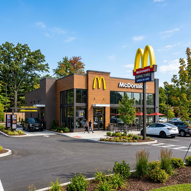 Modern McDonald's restaurant exterior